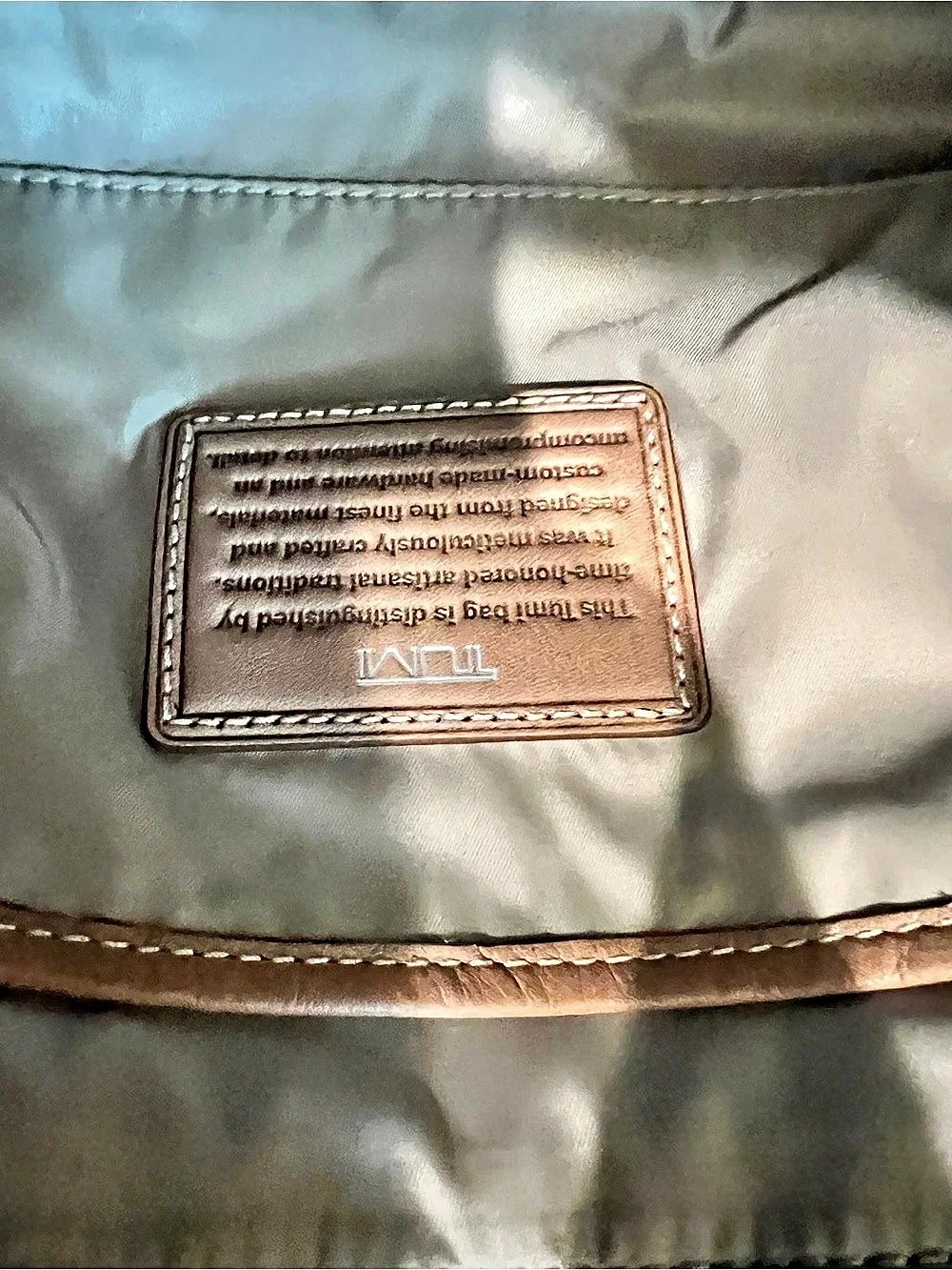 Tumi Buckle Bowler Leather Tote in Brown NWT